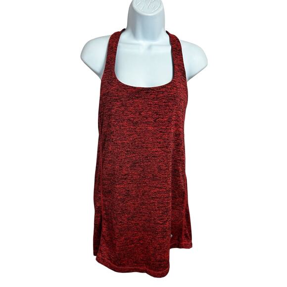 Athletic Top With Built In Bra Sz XL Heathered Strappy Back Layered Shirt Gym - Picture 9 of 9